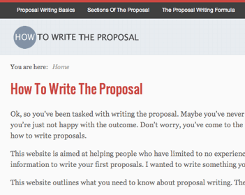 How To Write The Proposal Website Screenshot