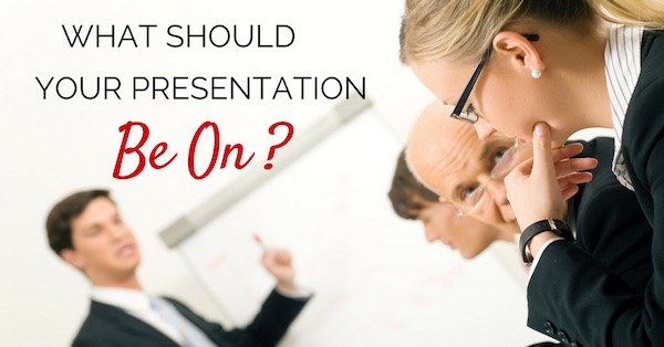is it correct to say presentation on or about